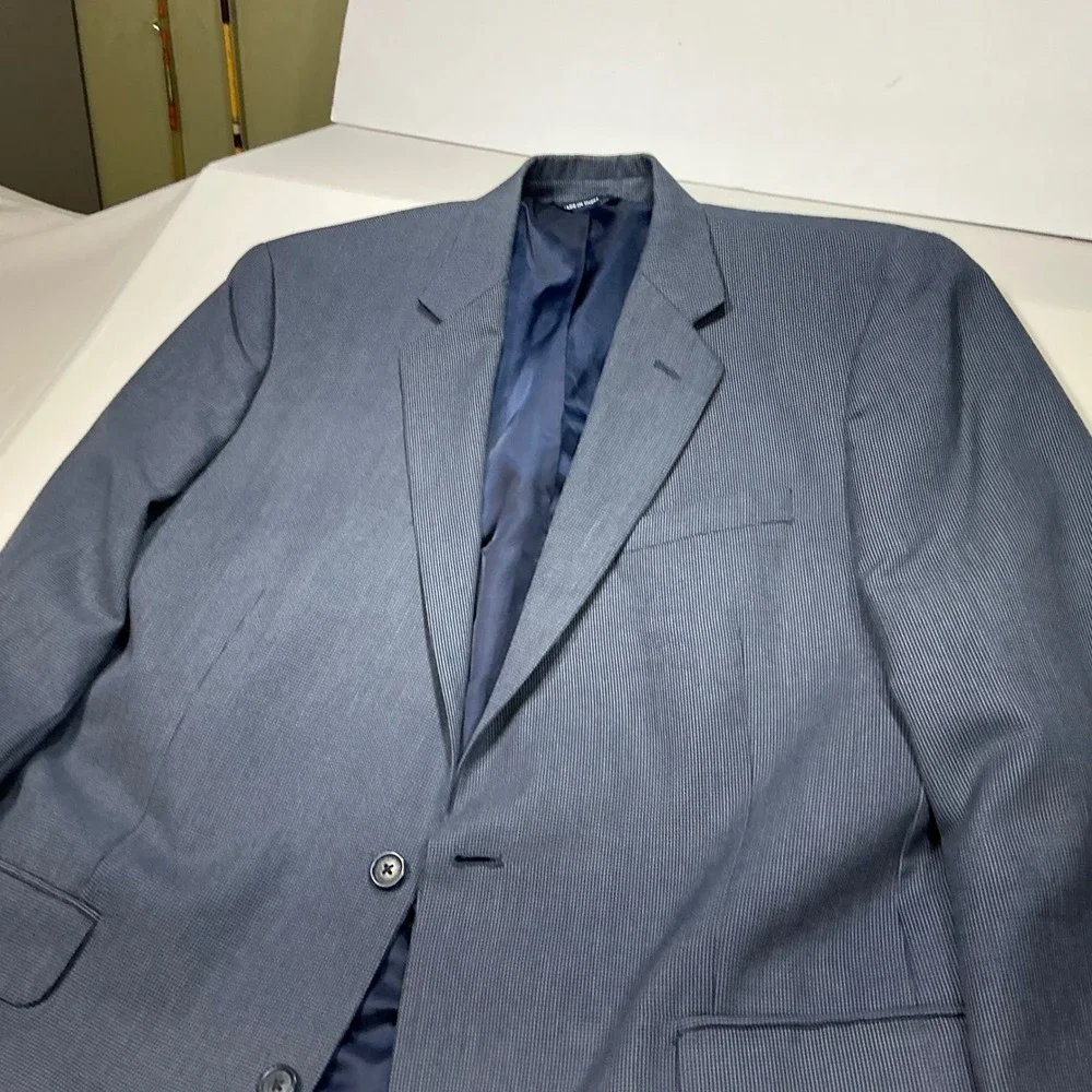 Croft & Barrow Men's 44L Blue‎ Patterned Classic Fit Blazer Sport Coat Jacket
